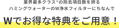 Wでお得な得点をご用意！